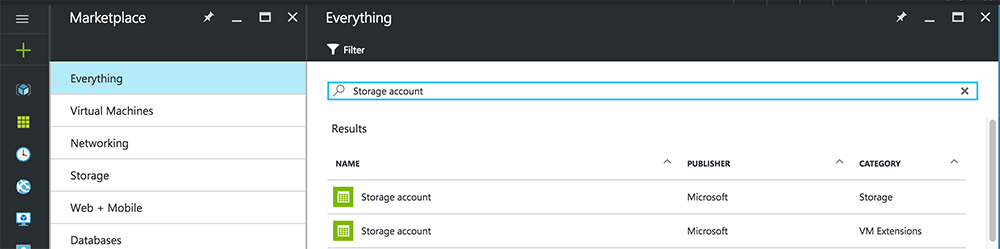 Create Storage Account