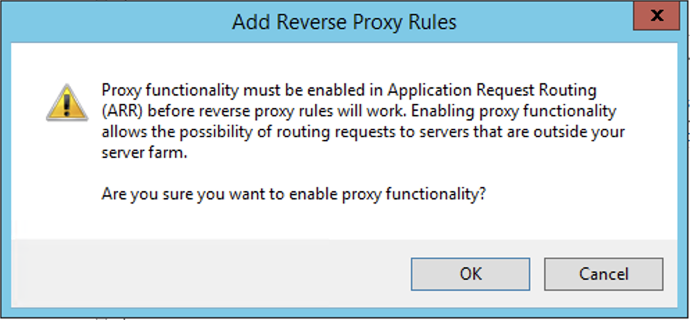 Enable proxy functionality