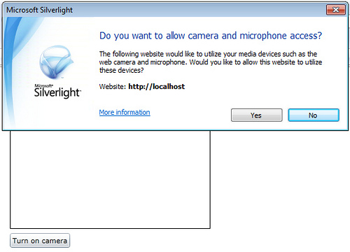 Silverlight warning