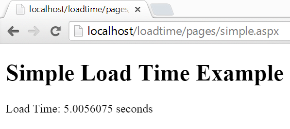 Simple Load Time Example